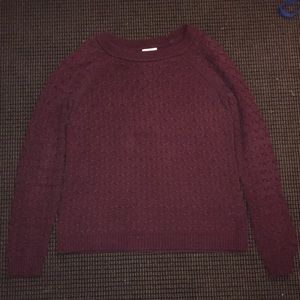 Maroon knit sweater